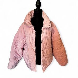 Wild Fable Light Pink Cropped Puffer Jacket - Size L